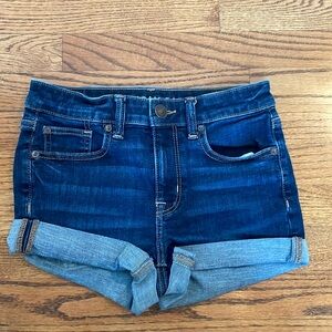 American eagle dark denim shorts